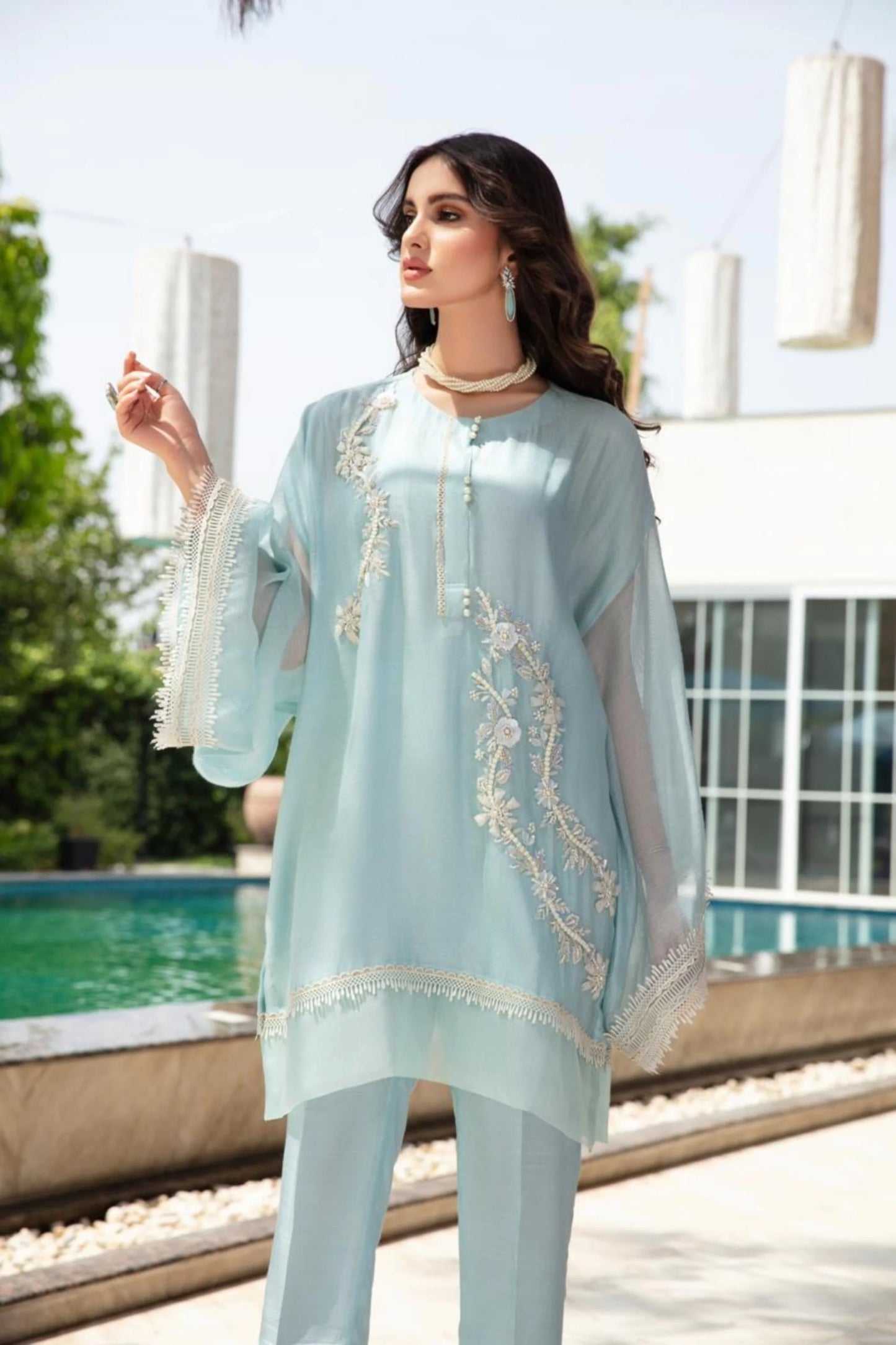 Ferozee Bloom Poncho Set