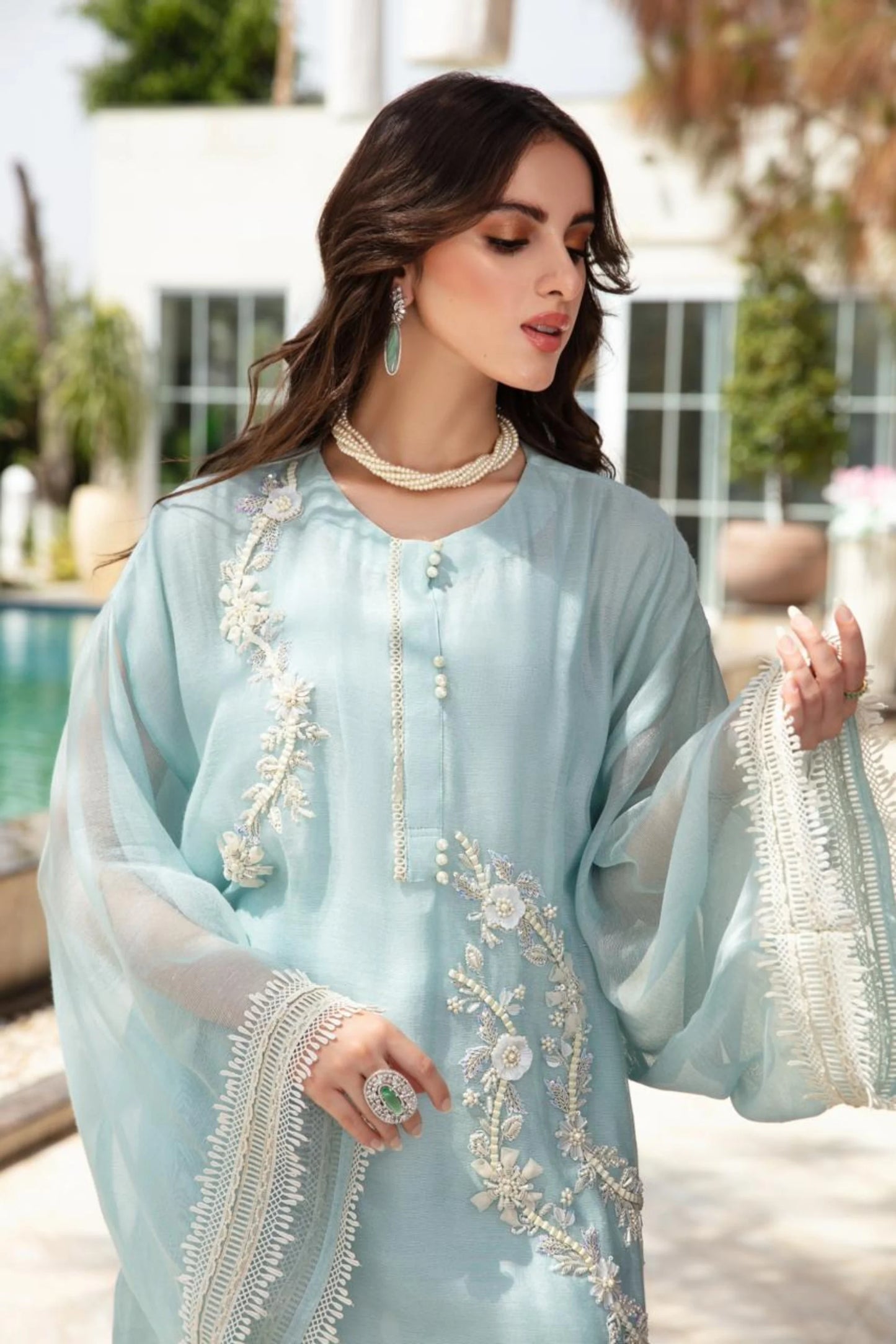 Ferozee Bloom Poncho Set